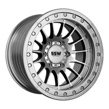 Beadlock Dakar / Machined Silver / 17x9.0 -25
