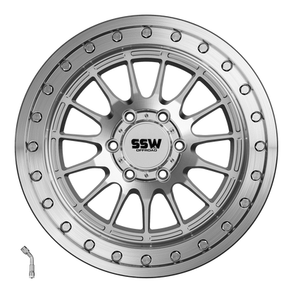 Beadlock Dakar / Machined Silver / 17x9.0 -25