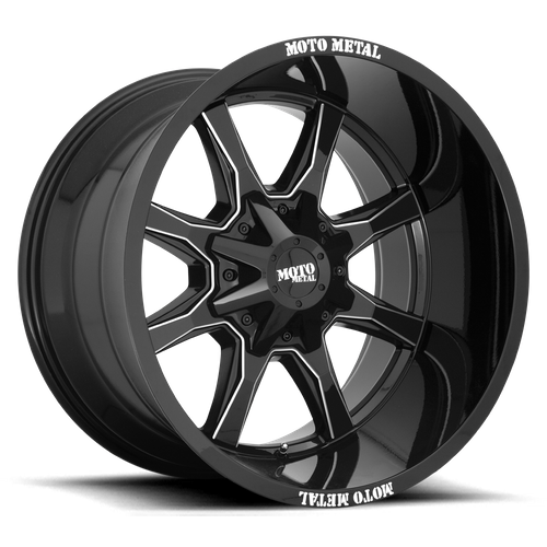 MO970 20X10 5X5.0/5.5 G-BLK MILL SPK -18
