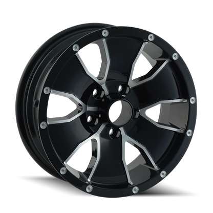 14 (14) GLOSS BLACK MACHINED 