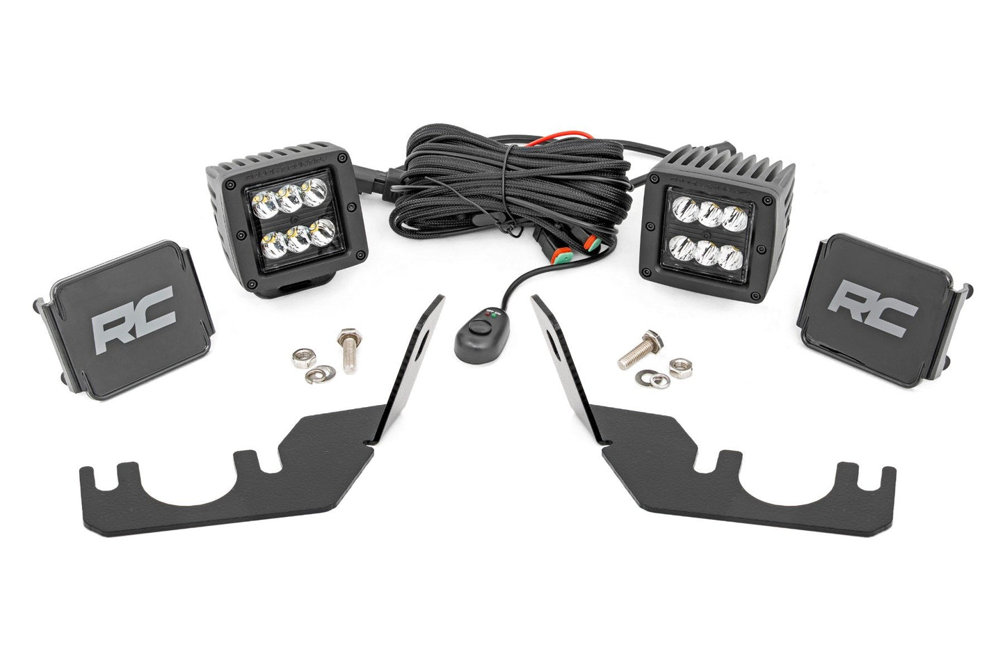 LED Light | Rear Mount | 2" Black Pair | Spot | Kawasaki Teryx 4 1000/Teryx 800 